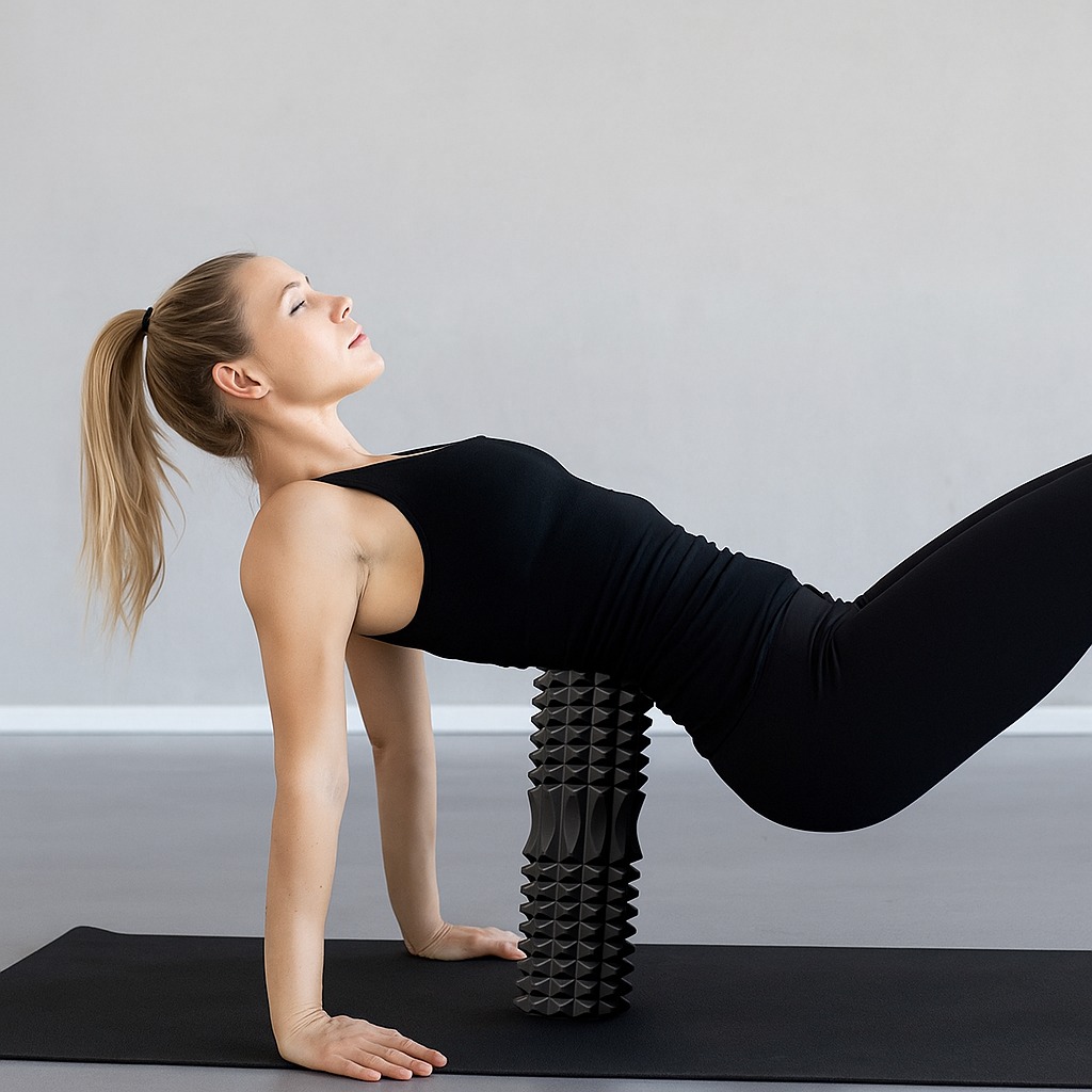 Foam Roller High Density - EVAフォームフィットネスバックローラー、トリガーポイント高密度ヨガフォームローラー、安定したセルフマッサージツール、フィットネスヨガコラムエクササイズ