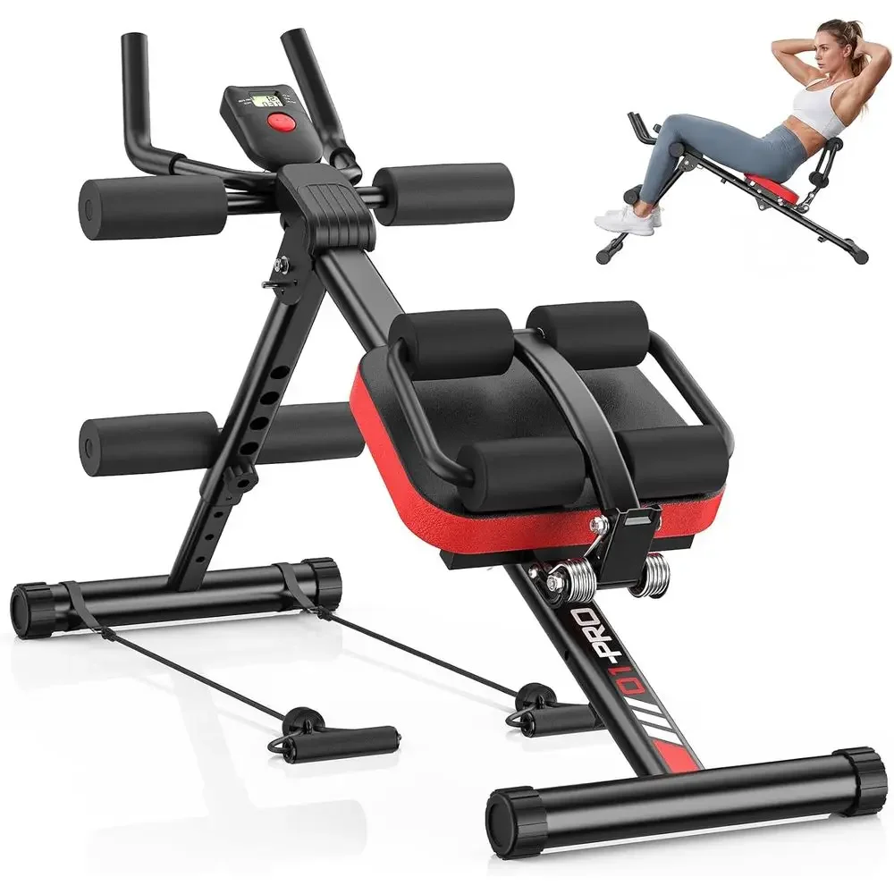 Home Gym Furniture - 5 in 1調整可能なアブベンチ（体幹トレーニング、腹筋運動、ホームジムエクササイズ用）