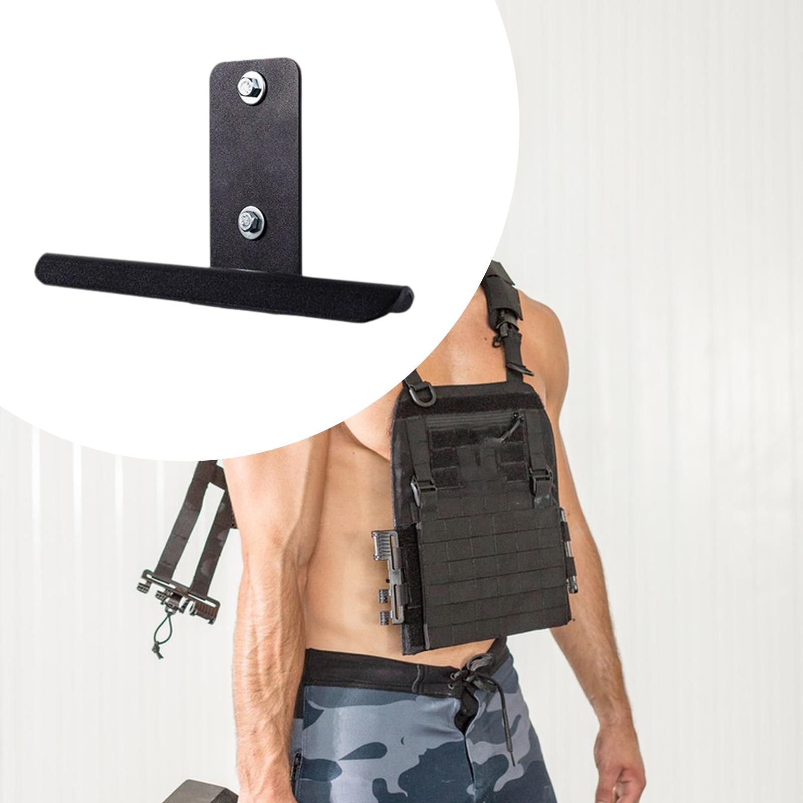 Home Gym Practice - 頑丈なウェイトベストハンガー壁掛けスチール製収納ラック家庭用ジム用実用的なフィットネスホルダー