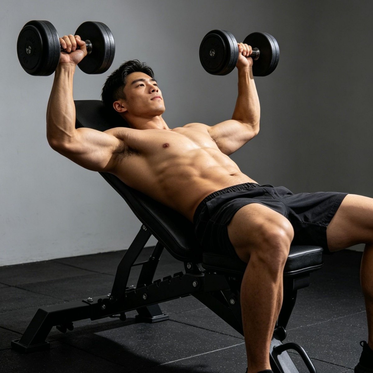 Home Gym Dumbbells - 多機能折りたたみ式ウェイトホームジムワークアウトベンチ、調整可能な傾斜・下降機能付きフィットネスチェア、ダンベルプレスやフライエクササイズに最適