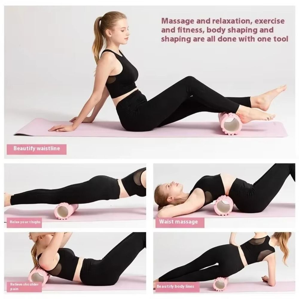 Foam Roller High Density - EVAフォームフィットネスバックローラー 高密度ジムツール ヨガフォームローラー セルフマッサージツール 安定性のあるフィットネスヨガコラム フィットネス機器