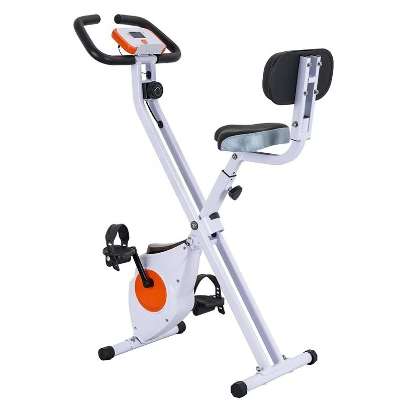 Home Gym Resistance - スマート折りたたみ式エクササイズバイク、8段階抵抗＆スチールフレーム、省スペース設計でホームジムに最適