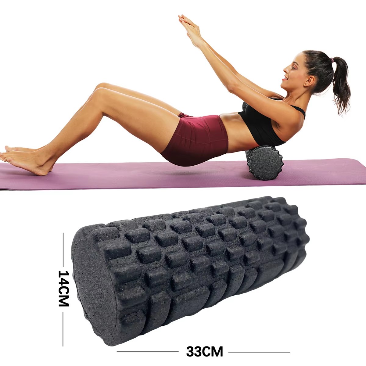 Foam Roller High Density - 30/33 センチメートルフィットネスフォームローラーヨガマッサージローラー EPP ピラティスフォームボディ筋肉マッサージローラー治療演習ジムホームエクササイズ