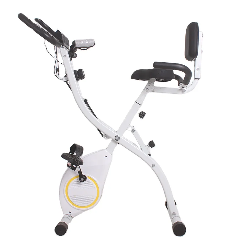 Home Gym Resistance - 折りたたみ式高品質ホームジムスポーツ用品磁気抵抗フィットネスエクササイズバイク（背もたれ付き）