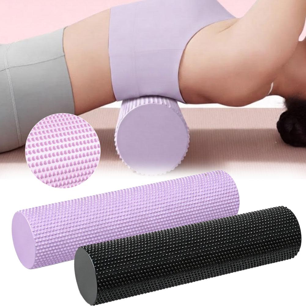 Foam Roller High Density - EVA高密度ヨガフォームローラー45cm、フィットネス筋肉マッサージピラティスグリッドトリガーポイントセラピー、ホームジムエクササイズ用、ユニセックス
