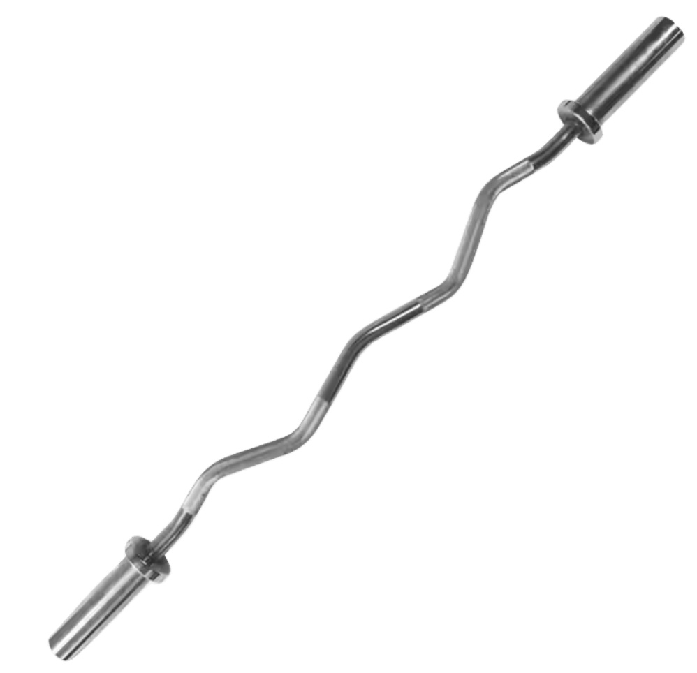 Barbell Curl Bar - プロ品質のハードクロームE-Zカールバーベルバー（スポーツ用）
