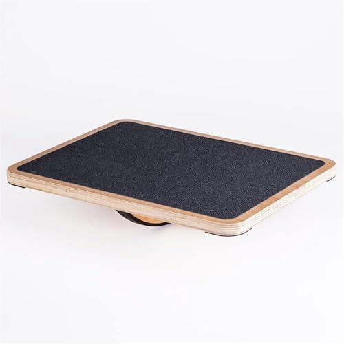 Wobble Board Balance - プロ仕様木製バランスボード オフィス用バランスローラー 腰椎強化 安定性向上 デスクアクセサリー 滑り止め