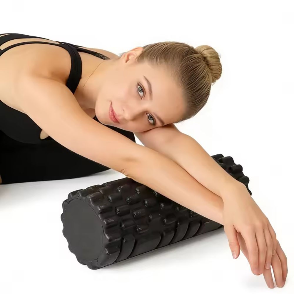 Foam Roller High Density - 33cmフォームローラー、筋肉マッサージ用、高密度フィットネスローラー、ヨガ、ピラティス、背中の痛み緩和、深部組織トリガーポイント用