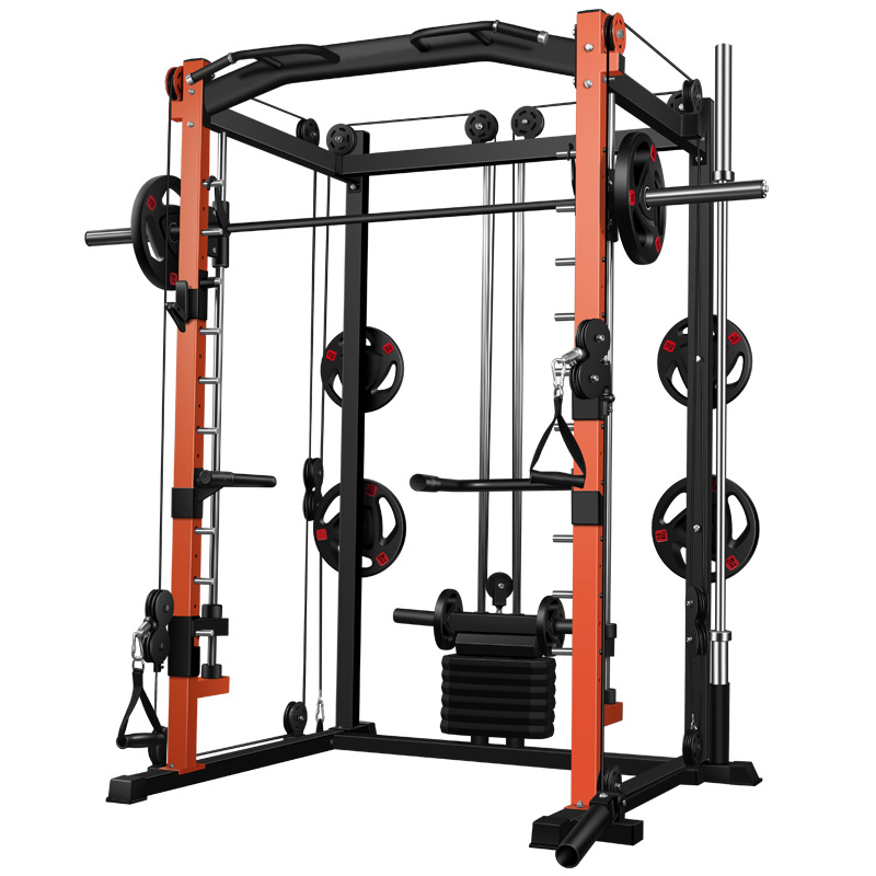 Home Gym With Smith Machine - 多機能ホームジム機器 スクワットラック プルアップバー パワープーリーケーブル スミスマシン