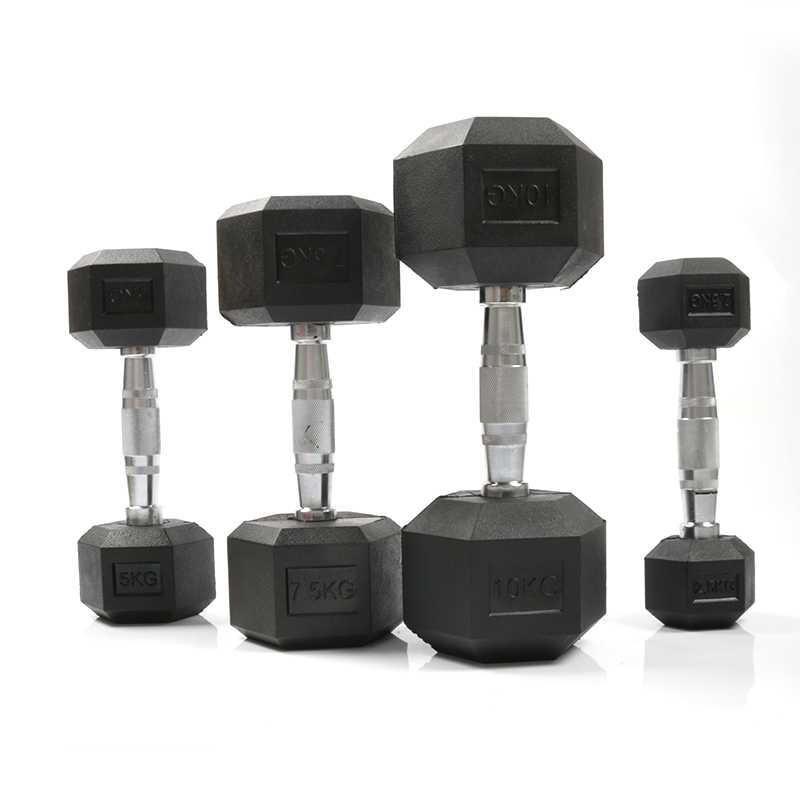 Home Gym Custom - 工場卸売カスタム耐久性ラバーコーティング六角ダンベル 重量器具 家庭用＆商業ジムトレーニング販売促進