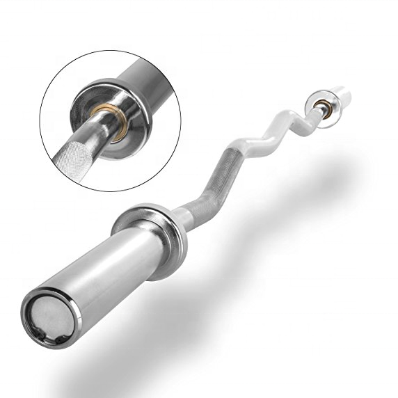 Barbell Curl Bar - ウェイトリフティングバー クロームストレート カールバー バーベル ウェイトバーベルバー