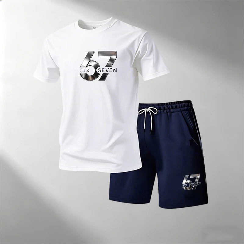 Home Gym Gym - オファー：メンズ2ピーススポーツセット ラウンドネックTシャツ+スポーツショーツ 通気性速乾 カジュアル ジム 自宅
