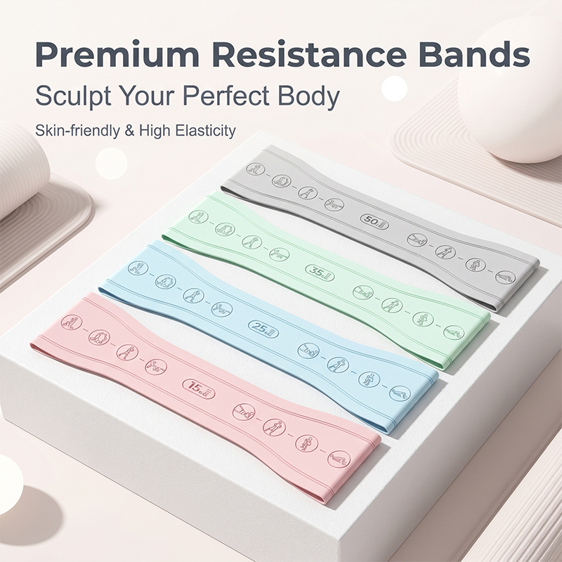 Resistance Loop Mini Band - ミニシリコン抵抗バンドセット 小型ストレッチエクササイズループバンド フィットネスヨガトレーニング器具 ホームジム用