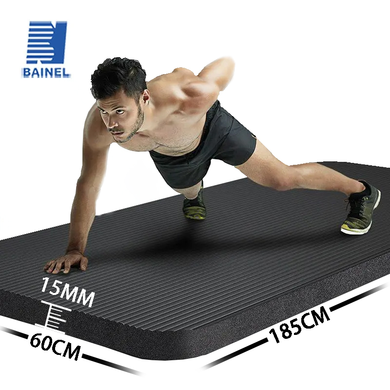 Home Gym Furniture - 男性と女性のための滑り止めヨガマット,極厚,15mm,柔らかく,滑り止め,自宅でのエクササイズ