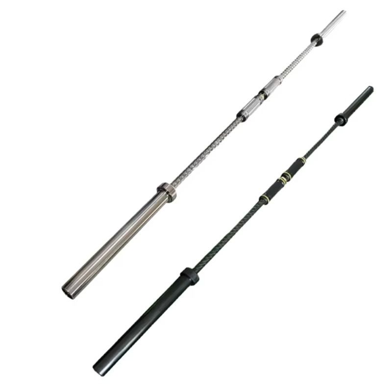 Barbell Curl Bar - 滑り止め付きポータブルマルチサイズ合金バーベルストレート＆カールウェイトトレーニングバー