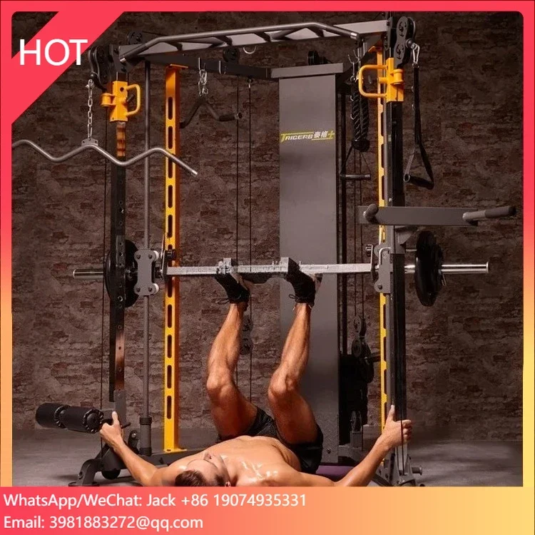 Home Gym With Smith Machine - SENAOFIT卸売高品質フィットネス機器多機能ホームジム筋力トレーニングスミスマシンスクワットハーフパワーラック