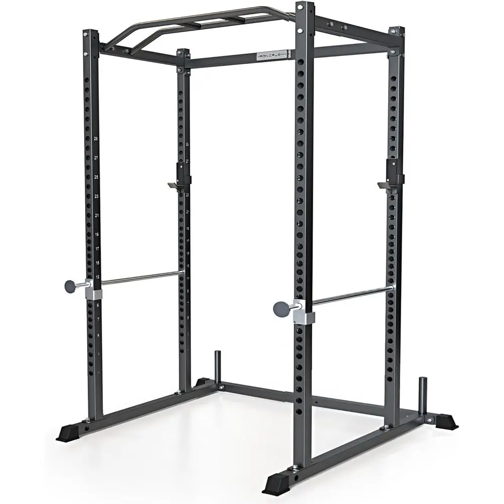 Home Gym Options - 多機能スクワットラック（頑丈な安全バーとJフック付き）-オプションでラットプルダウンとランドマインアタッチメント-ホームジムパワースタジオC
