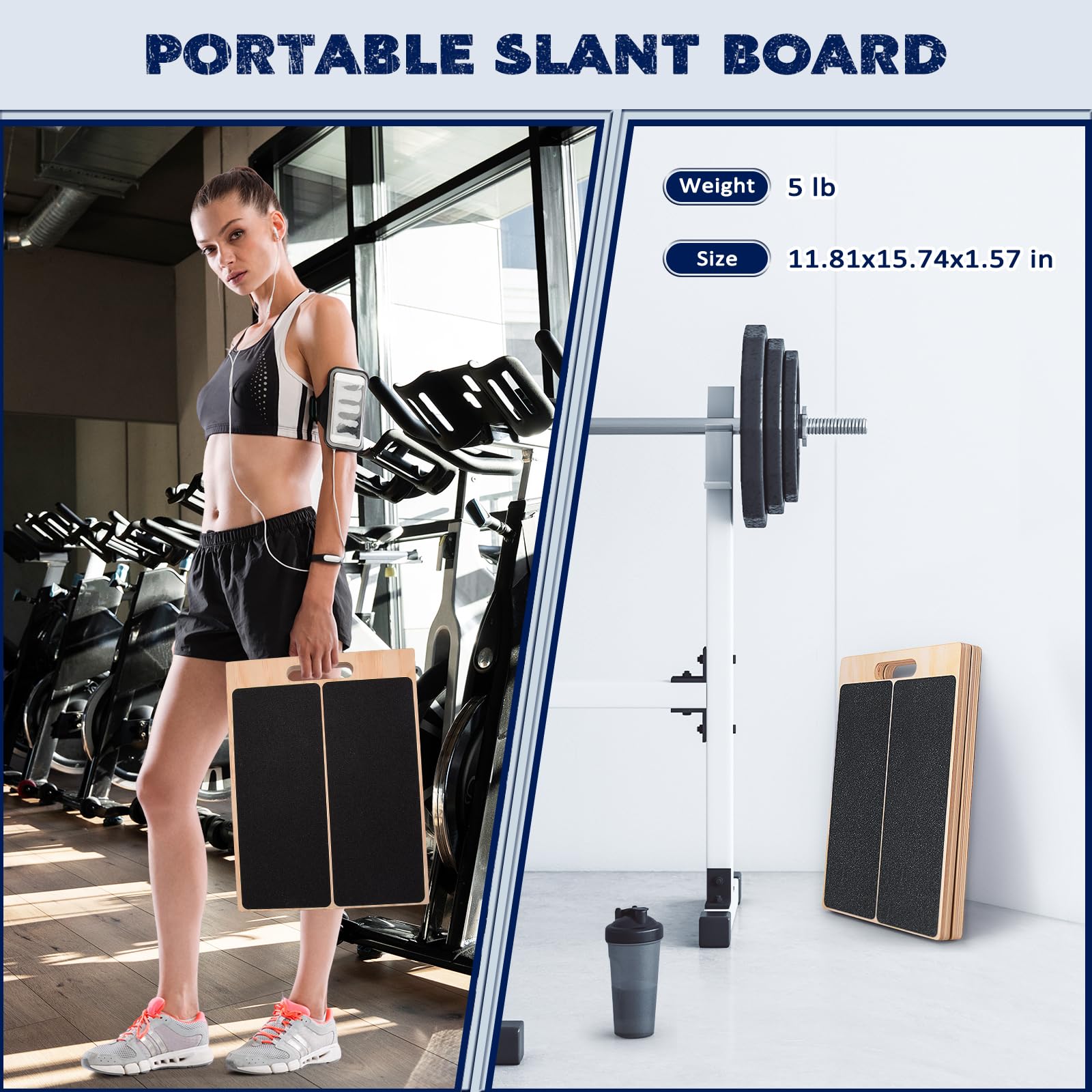 2 in 1木製バランスボード＆ふくらはぎストレッチボード、 - Wobble Board Balance のレビューと価格
