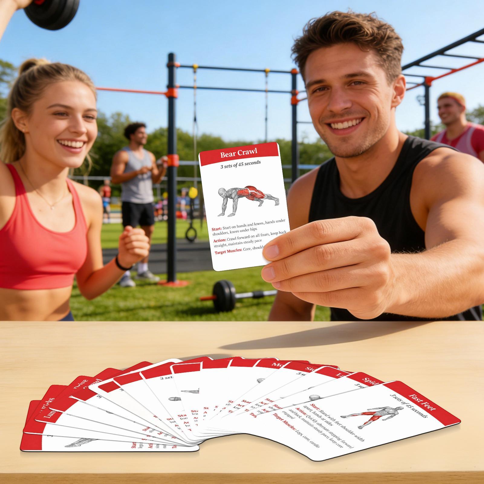 ワークアウトカード エクササイズデッキ 36枚入り ポータブ - Home Gym Furniture のレビューと価格