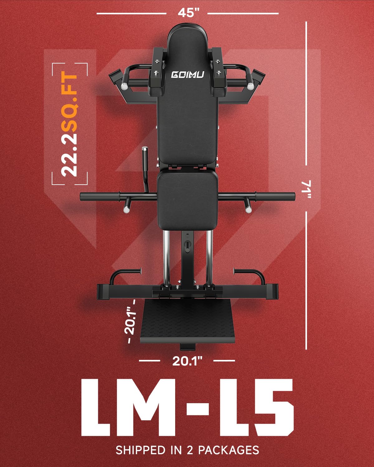 L5レッグプレスハックスクワットマシン、30度傾斜ホームジム - Home Gym Custom のレビューと価格