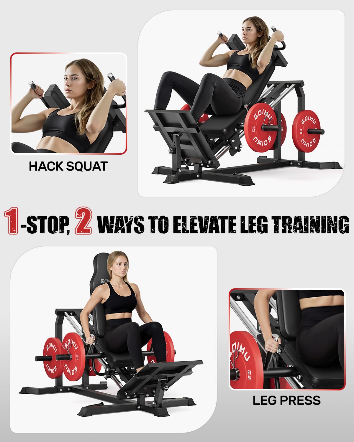 L5レッグプレスハックスクワットマシン、30度傾斜ホームジム - Home Gym Custom のレビューと価格