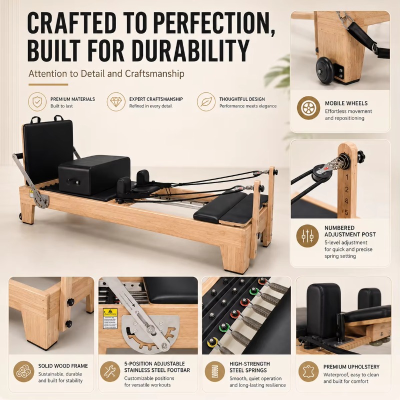 YTYINカスタムカラー低MOQソリッドメープルウッドピラテ - Home Gym Custom のレビューと価格