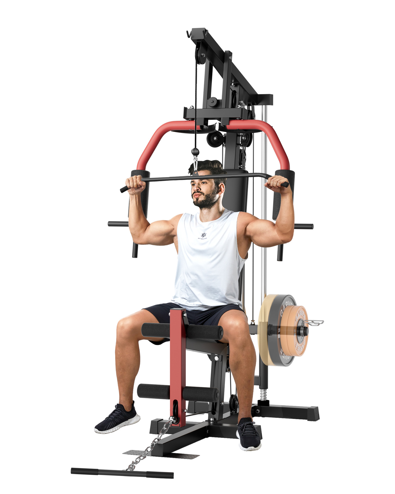 5 in 1多機能ホームジム機器：ラットプルダウン、チェスト - Home Gym Leg Extension Machine のレビューと価格