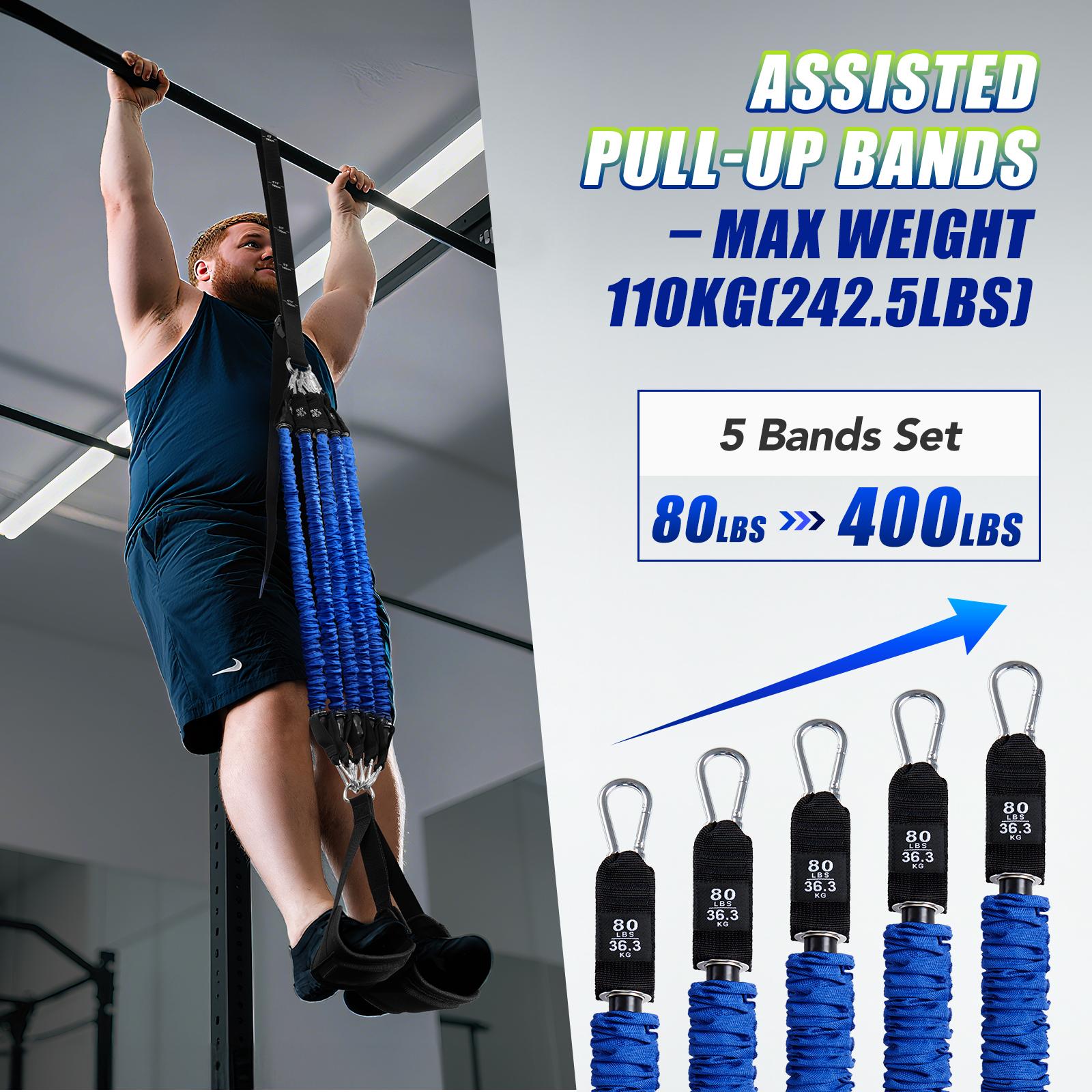 ヘビーデューティー懸垂補助バンドセット 4x80ポンド 調節 - Home Gym Technogym のレビューと価格