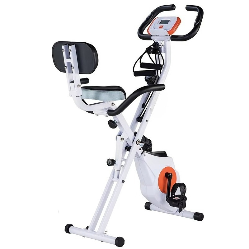 スマート折りたたみ式エクササイズバイク、8段階抵抗＆スチール - Home Gym Resistance のレビューと価格