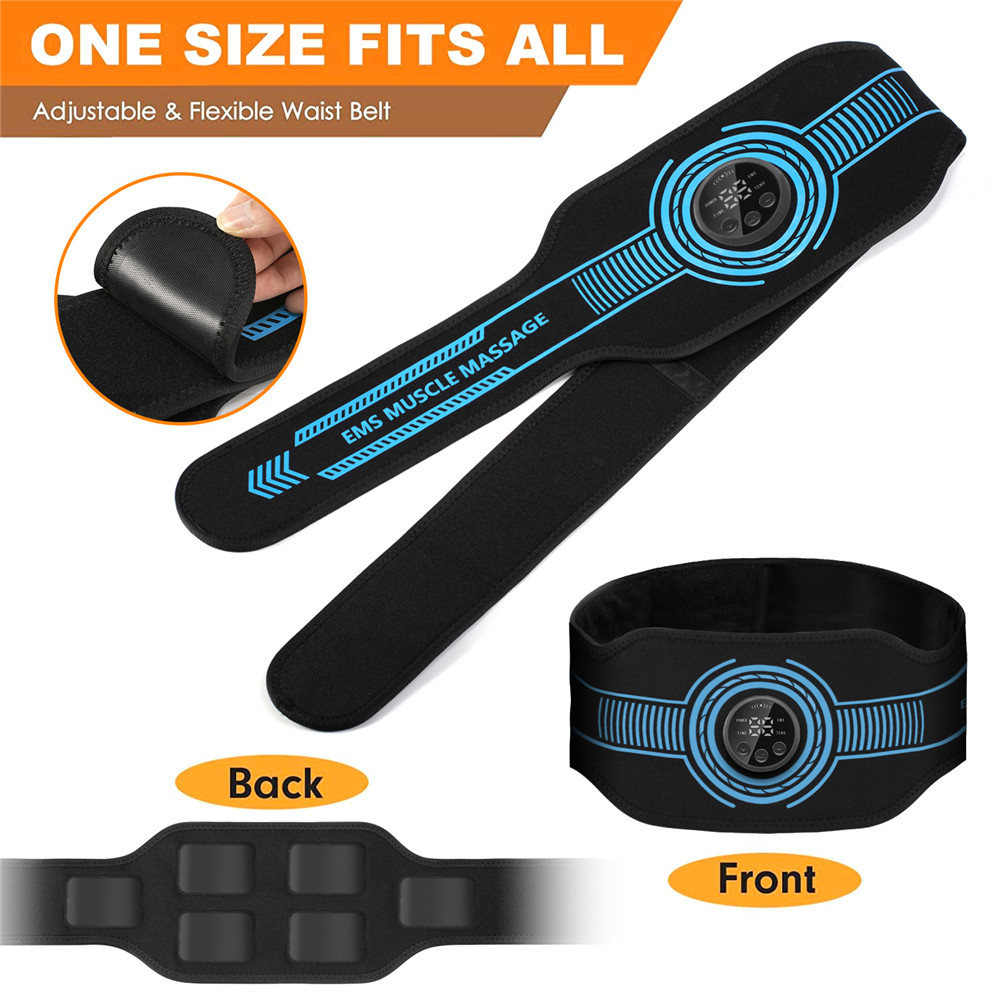 USB 充電式腹筋トレーナー腹部調色ベルト筋肉トナーウエスト - Home Gym Options のレビューと価格
