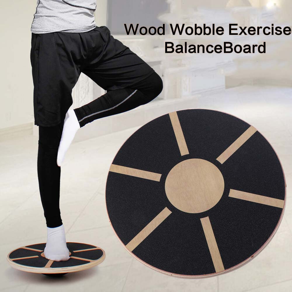 木製丸型バランスボード 滑り止めコアトレーニングボード 多機 - Wobble Board Balance のレビューと価格