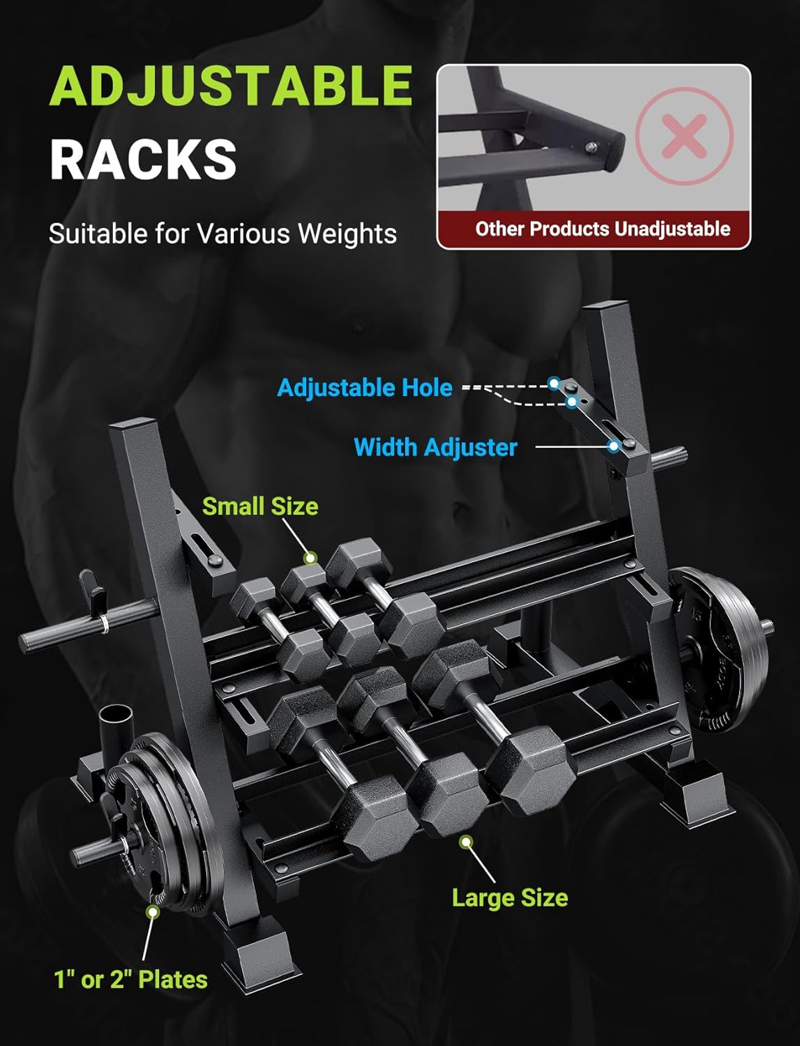 ホームジム用、頑丈な素材、ブラウンカラー、耐荷重1100ポン - Home Gym Dumbbells のレビューと価格
