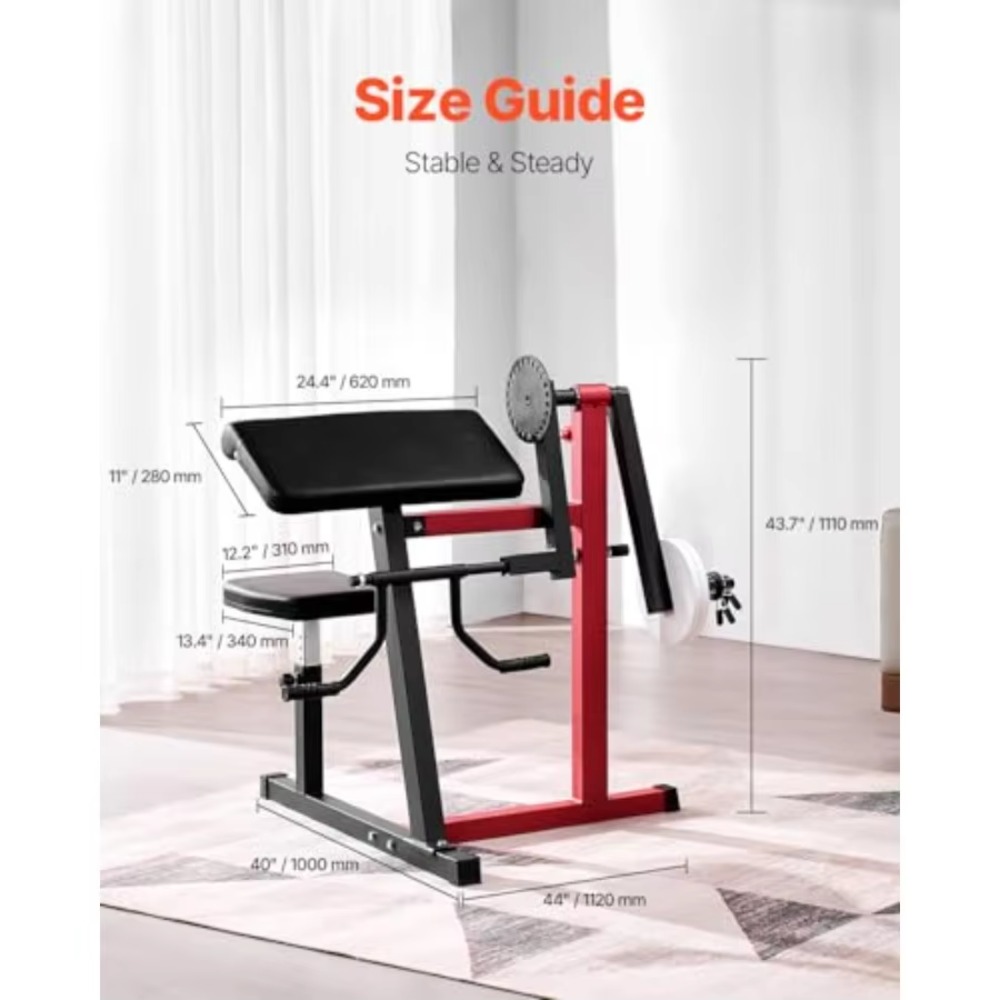 2-in-1プレーチャーカールマシン シーテッドアームアイソ - Home Gym Leg Extension Machine のレビューと価格
