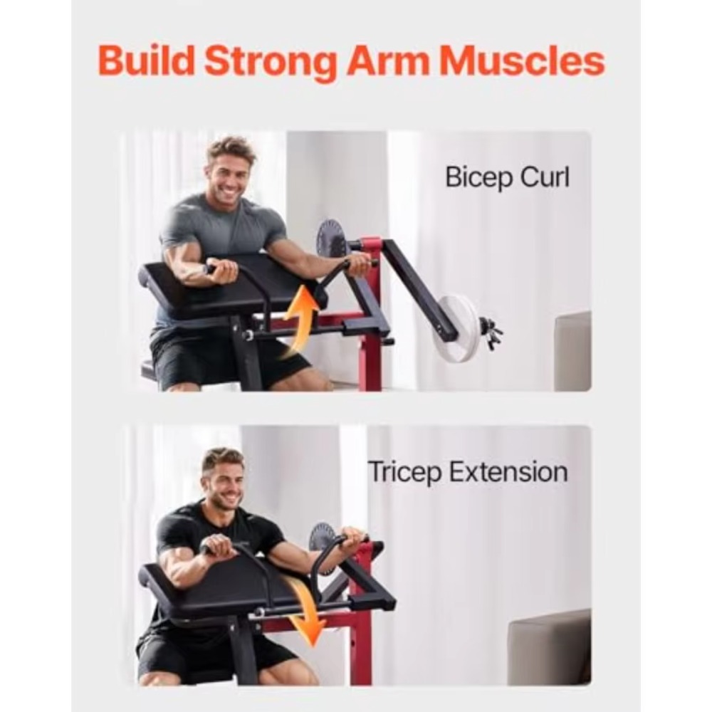 2-in-1プレーチャーカールマシン シーテッドアームアイソ - Home Gym Leg Extension Machine のレビューと価格