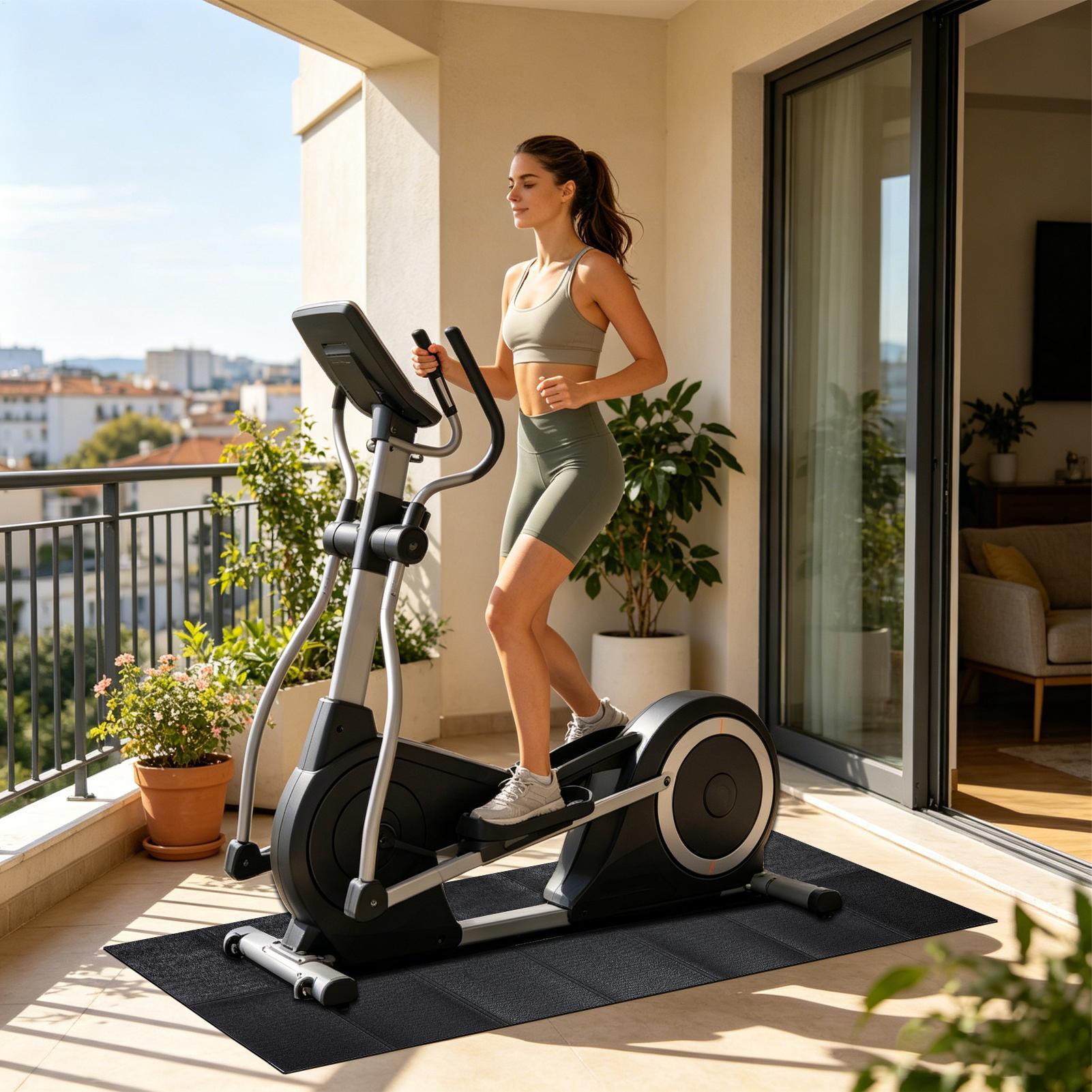 トレッドミルパッド床用ノンスリップ振動吸収防水トレッドミルフ - Treadmill Home Gym のレビューと価格