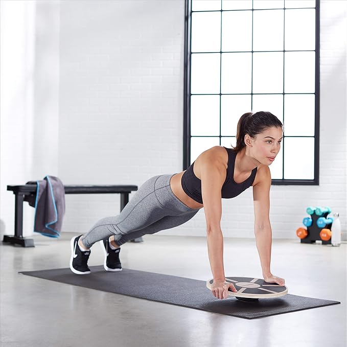 木製バランスボード、ホームフィットネストレーナーバランスボー - Wobble Board Balance のレビューと価格