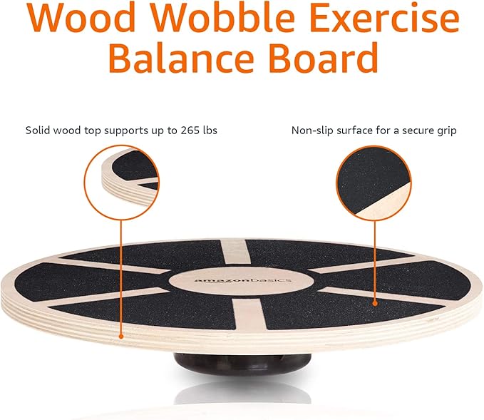木製バランスボード、ホームフィットネストレーナーバランスボー - Wobble Board Balance のレビューと価格