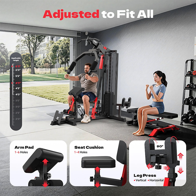 Poobooホームジムトレーニング機器、148ポンドのウェイ - Home Gym Leg Extension Machine のレビューと価格