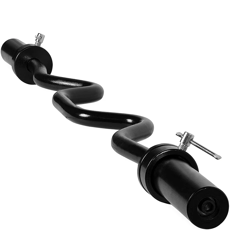 新製品フィットネススチール製カーブスタンダードクロスダンベル - Barbell Curl Bar のレビューと価格