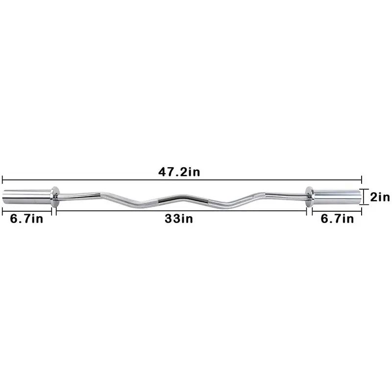 新製品フィットネススチール製カーブスタンダードクロスダンベル - Barbell Curl Bar のレビューと価格