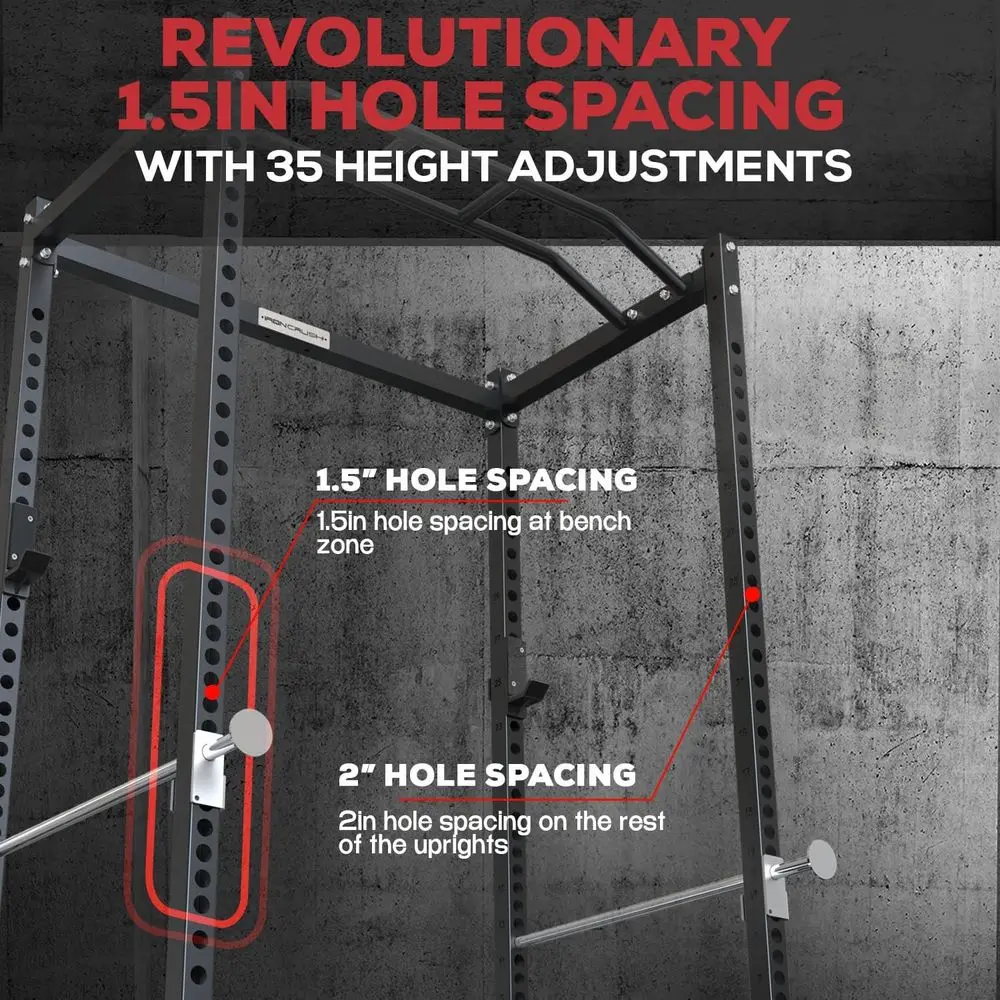 多機能スクワットラック（頑丈な安全バーとJフック付き）-オプ - Home Gym Options のレビューと価格