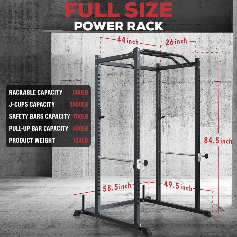 多機能スクワットラック（頑丈な安全バーとJフック付き）-オプ - Home Gym Options のレビューと価格